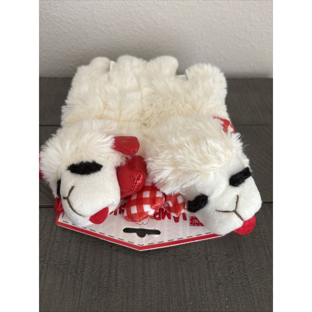 Multipet Set Of Two  Lamb Chop  Plush Squeaky Dog Toy